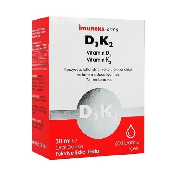 Imuneks Farma D3K2 Damla 30 ml ürün görseli 1