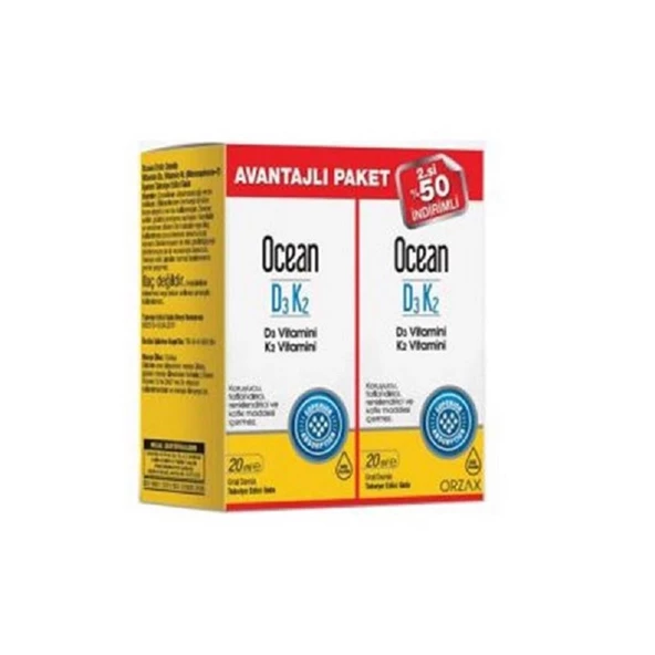 Ocean D3K2 Damla 20 ml + İkincisi %50 İndirimli ürün görseli 1