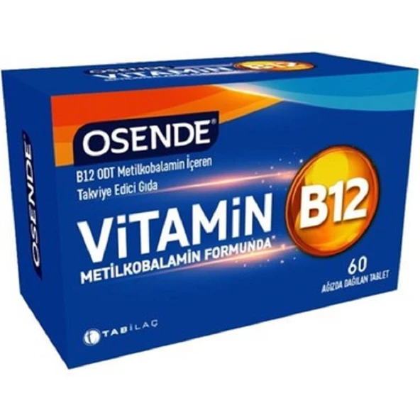 Osende Vitamin B12 60 Ağızda Dağılan Tablet ürün görseli 1