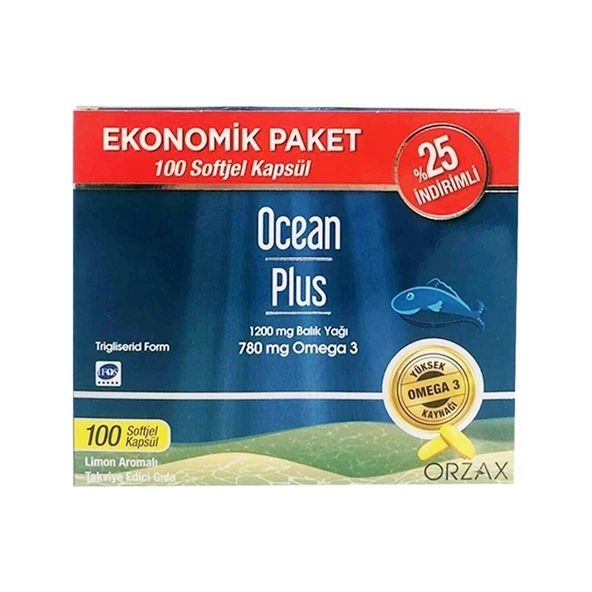 Ocean Plus 1200 mg 100 Softjel - %25 İndirimli ürün görseli 1