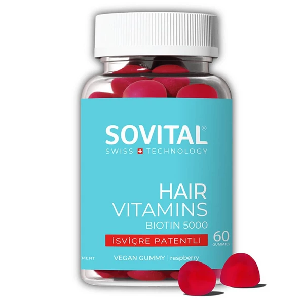 Sovital Hair Vitamins Swiss Technology 60 Vegan Gummies ürün görseli 1