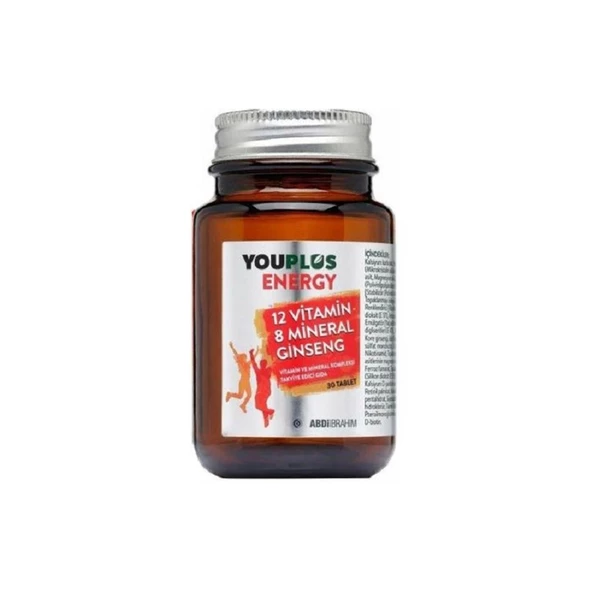 Youplus Energy Vitamin Mineral Kompleksi 30 Tablet ürün görseli 1