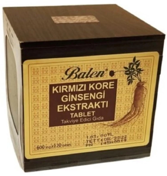 Balen Kırmızı Kore Ginsengi Ekstraktı 120 Tablet ürün görseli 1