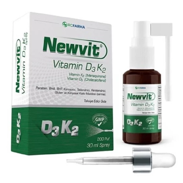 Newvit Vitamin D3K2 Sprey 30 ml ürün görseli 1