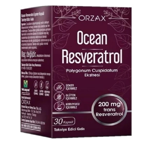 Ocean Resveratrol 200 mg 30 Kapsül ürün görseli 1