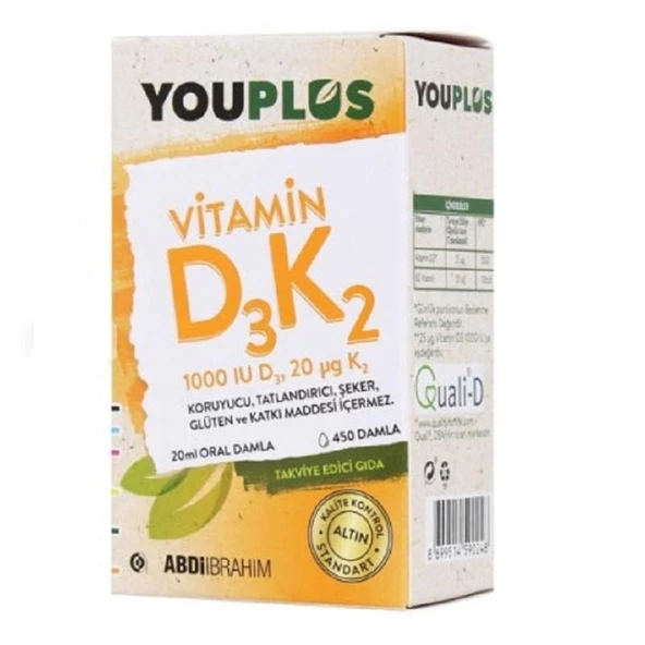 Youplus Vitamin D3 K2 Damla 20 ml ürün görseli 1