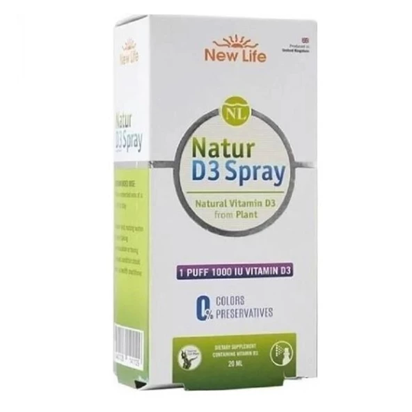 New Life Natur D3 Spray 1000 IU 20 ml ürün görseli 1