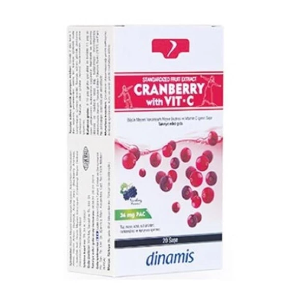 Dinamis Cranberry with Vit-C 20 Saşe ürün görseli 1