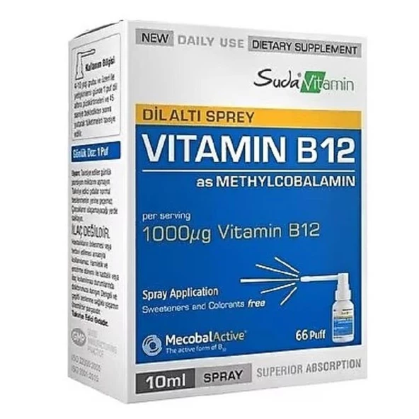 Suda Vitamin B12 Dil Altı Spreyi 10 ml ürün görseli 1