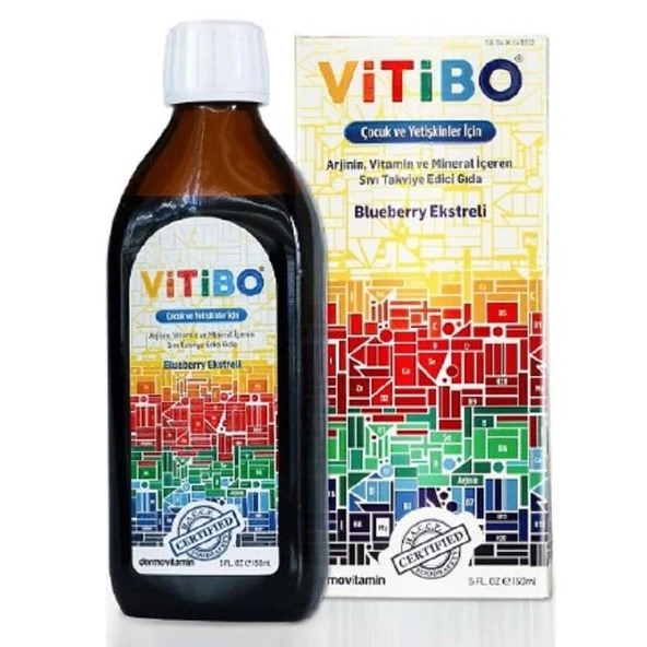 Vitibo Çocuk ve Yetişkinler için Arjinin & Vitamin & Mineral İçeren Sıvı TakviyeEdici Gıda 150 ml ürün görseli 1