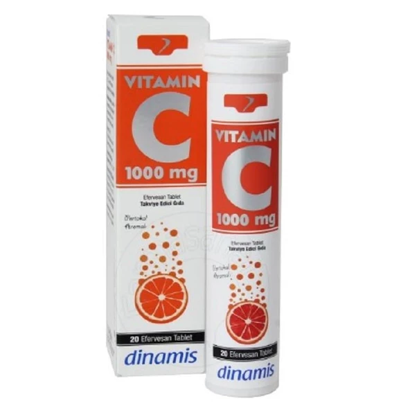 Dinamis Vitamin C 1000 mg 20 Efervesan Tablet ürün görseli 1