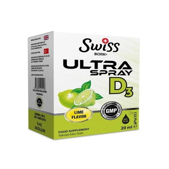 Swiss Bork Ultra D3 Sprey 20 ml ürün görseli 1