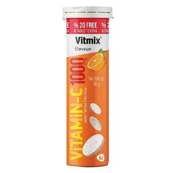 Vitmix Vitamin-C 1000 mg 24 Efervesan Tablet ürün görseli 1