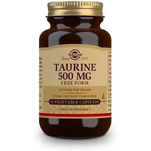 Solgar Taurine 500 mg 50 Kapsül ürün görseli 1