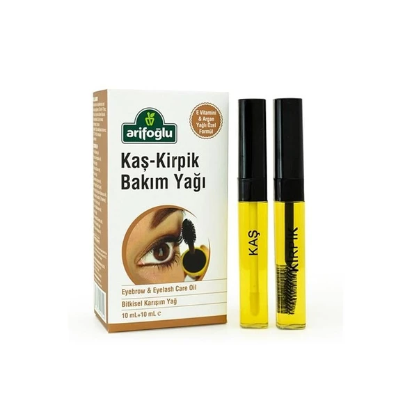 Arifoğlu Doğal E Vitaminli Organik Argan Yağlı Kaş & Kirpik Bakım Yağı 10 ml + 10 ml ürün görseli 1