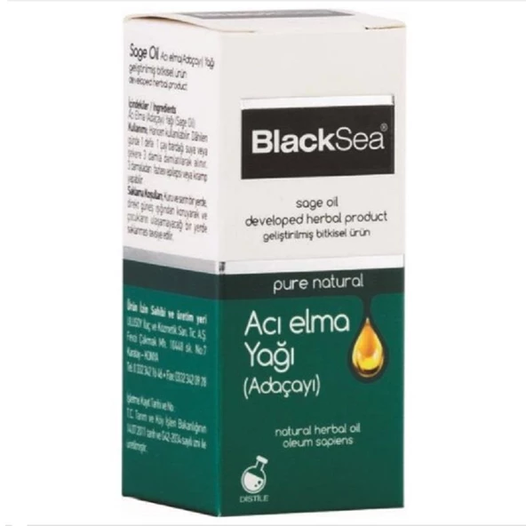 Black Sea Acı Elma Yağı (Adaçayı) 20 ml ürün görseli 1