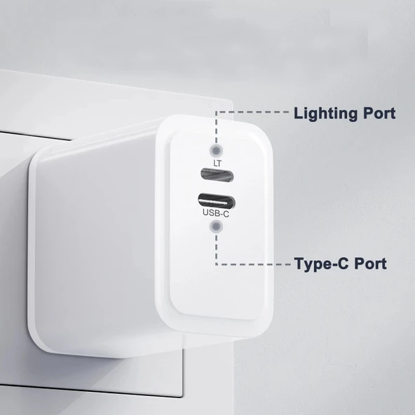 Sprange PLT27  Usb Lightning Pd 27W Şarj Adaptörü Lightning Kablo - Resim 2