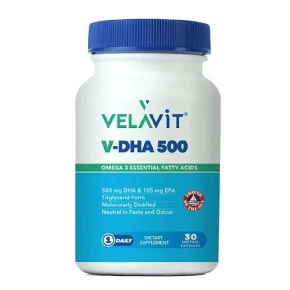 Velavit V-DHA 500 mg 30 Kapsül ürün görseli 1