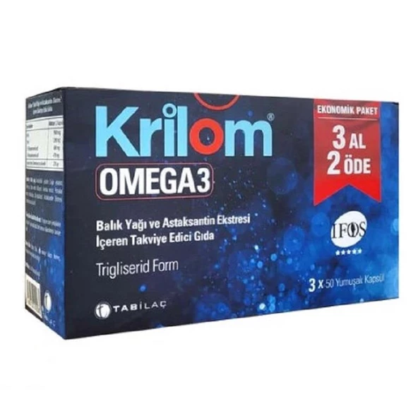 Krilom Omega-3 50 Yumuşak Kapsül - 3 Al 2 Öde ürün görseli 1