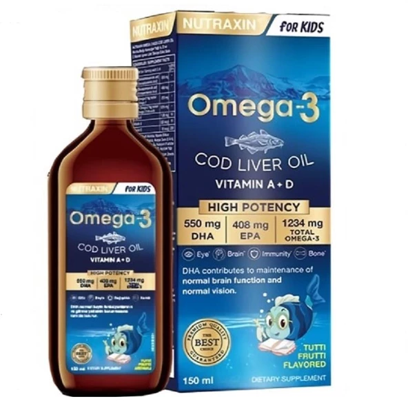 Nutraxin Omega 3 Şurup Karışık Meyve Aromalı 150 ml ürün görseli 1