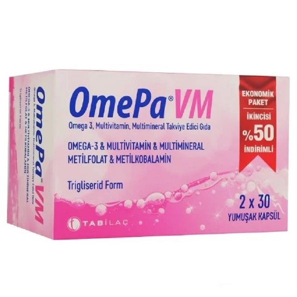 Omepa VM 30 Yumuşak Kapsül - İkincisi %50 İndirimli ürün görseli 1