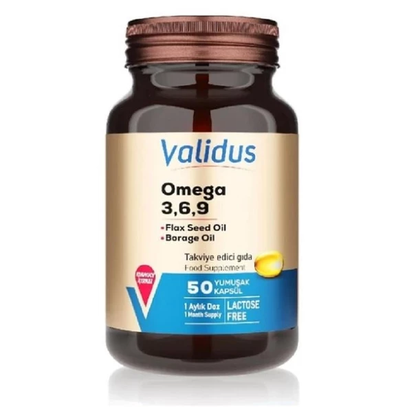 Validus Omega 3-6-9 50 Softgel ürün görseli 1