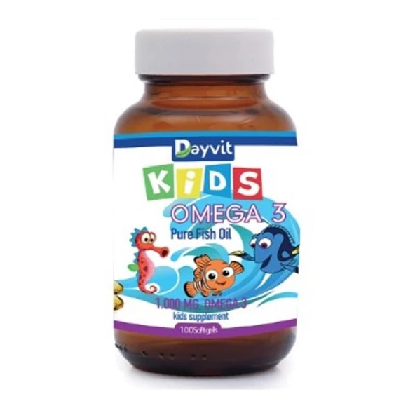 Dayvit Omega 3 Kids 100 Kapsül ürün görseli 1