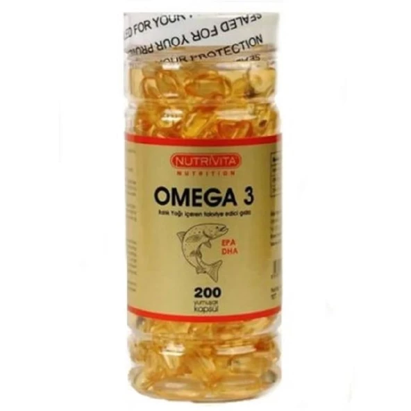 Nutrivita Omega 3 200 Soft Gel ürün görseli 1