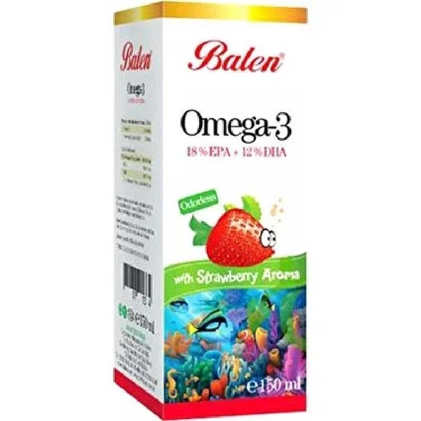 Balen Omega 3 Çilek Aromalı Balık Yağı 150 ml ürün görseli 1