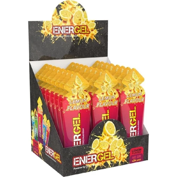Torq Nutrition Energel Limon Aromalı Enerji ve Performans Jeli 40 gr 24 Adet ürün görseli 1