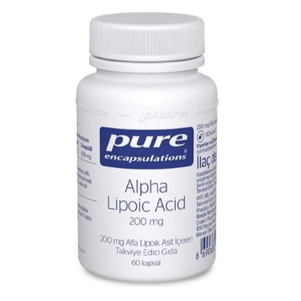 Pure Encapsulations Alpha Lipoic Acid 200 mg 60 Kapsül ürün görseli 1