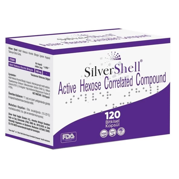 Silver Shell Ahcc 500 mg 120 Vegan Kapsül ürün görseli 1