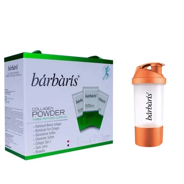 Barbaris Kolajen Powder Three Peptides Complex 30 Saşe + Shaker Hediyeli ürün görseli 1