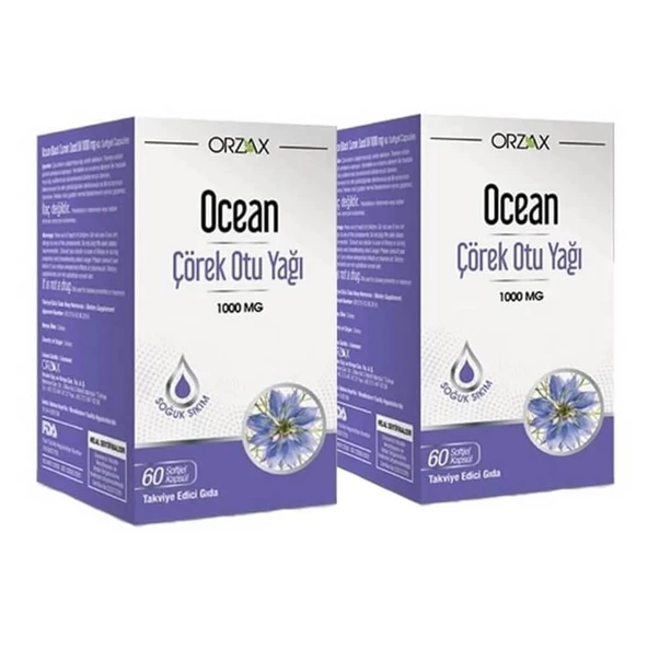 Ocean Çörek Otu Yağı 1000 mg 60 Kapsül - 1 Alana 1 Bedava ürün görseli 1