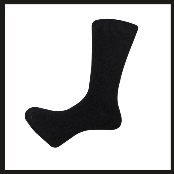 Uyguna-Yakala Siyah 41-44  Uludağ Lambswool Kışlık Erkek Çorabı-RAP.179 ürün görseli 1