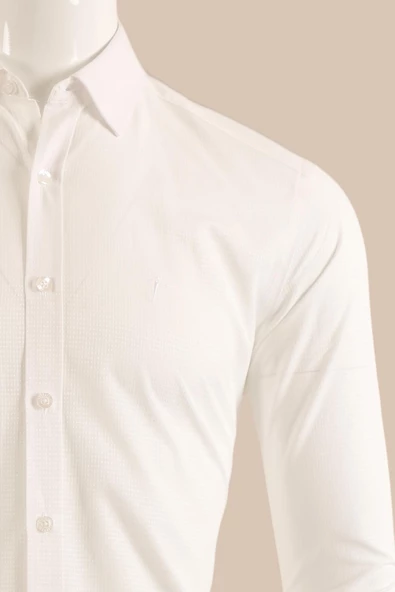 Uzun Kol Slim Fit Gömlek - Resim 9