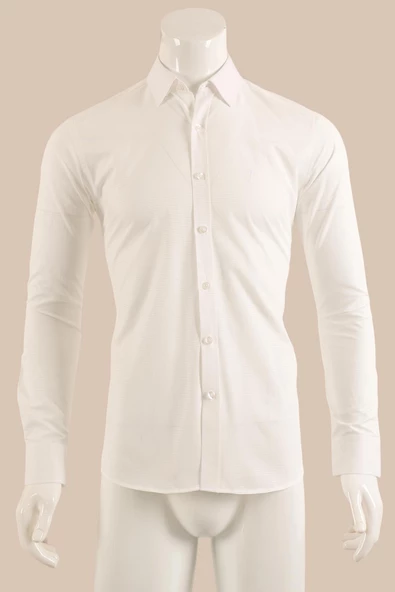 Uzun Kol Slim Fit Gömlek - Resim 6