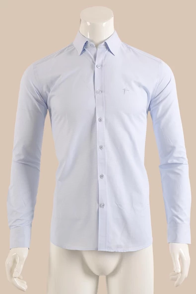 Uzun Kol Slim Fit Gömlek - Resim 10