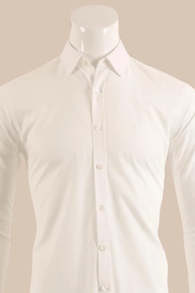 Uzun Kol Slim Fit Gömlek - Resim 7