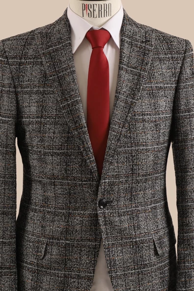 Slim Fit Tek Ceket - Resim 3