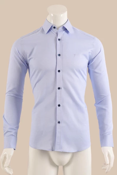 Uzun Kol Slim Fit Gömlek - Resim 10