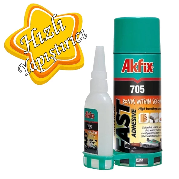 Hızlı Yapıştırıcı Şeffaf Güçlü 200 ml Sprey + 50 gr Yapıştırıcı ürün görseli 1