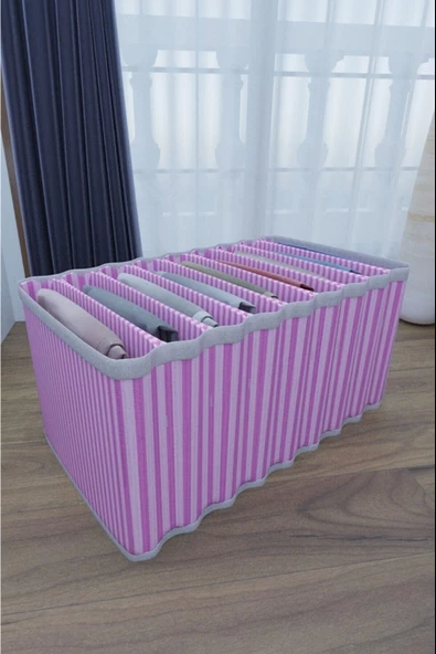 8 Bölmeli Dolap ve Çekmece Içi Düzenleyici Akordiyon Organizer L-00517 (3 Adet) ürün görseli 1
