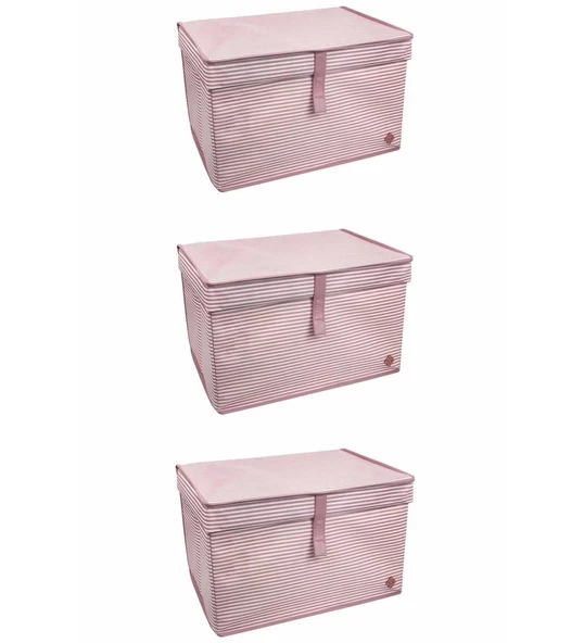 Çok Amaçlı Düzenleyici Kutu Organizer Cırt Cırtlı Hurç Mega Plus Boy 40cm X 30cm X 70cm (3 Adet) ürün görseli 1