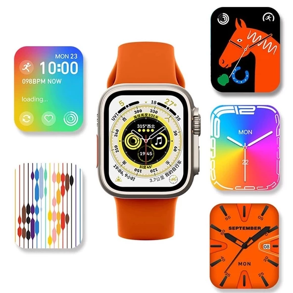Ws28 Ultra 49mm Siri Tansiyon Ateş Nabız Ölçer Akıllı Saat ürün görseli 1