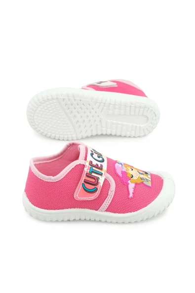 Gezer Cute Girl Yazlık Keten Kız Çocuk Ayakkabı Pembe ürün görseli 1