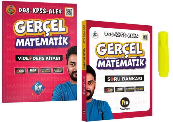 Gerçel Matematik DGS KPSS ALES Video Ders Ve Soru Kitabı Kr Akademi Yayınları ürün görseli 1