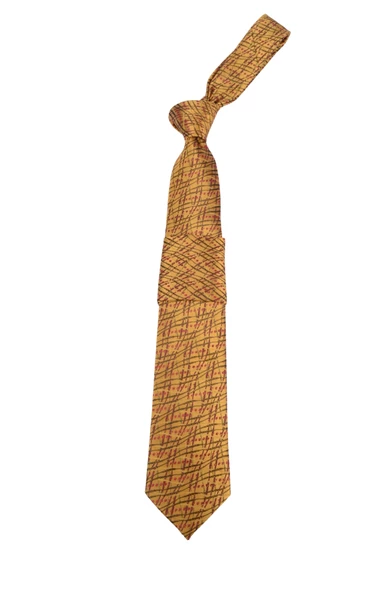 Cengiz İnler Geometrik Desen Mendilli Mikrofiber Erkek Kravat ürün görseli 1