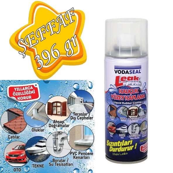Leak Fix Su Geçirmez Sızdırmaz Sızıntı Önleyici Kauçuk Kaplama Izolasyon Şeffaf Sprey 396 gr ürün görseli 1