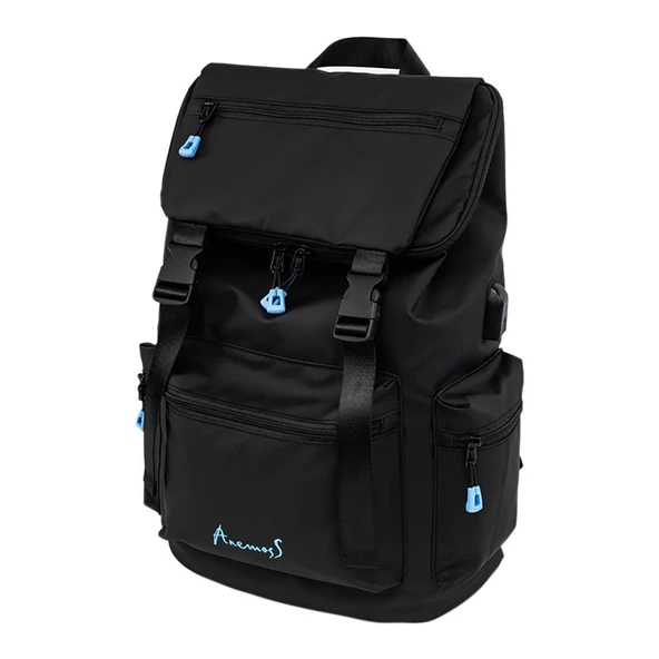 Anemoss Laptop Sırt Çantası Siyah - Resim 4
